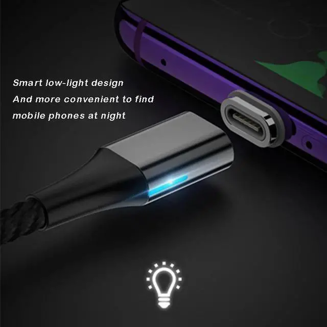 Alt view image 2 of 5 - 1m Micro Usb Type C Magnet Cable 5A Magnetic Charging Cable for  Xperia Z3  Redmi Note 9 Pro  Super Charge Cable