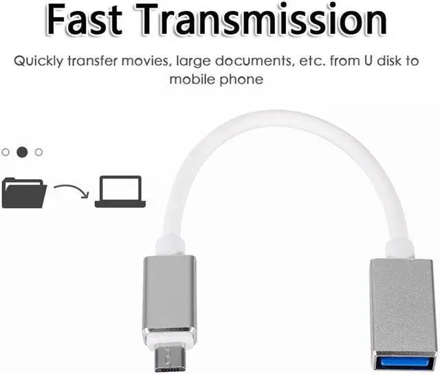 Alt view image 3 of 5 - OTG Cable USB 3.0 Adapter for Android  S6 Redmi Note 5 Micro USB Connector for  Tablet PC OTG Adapter