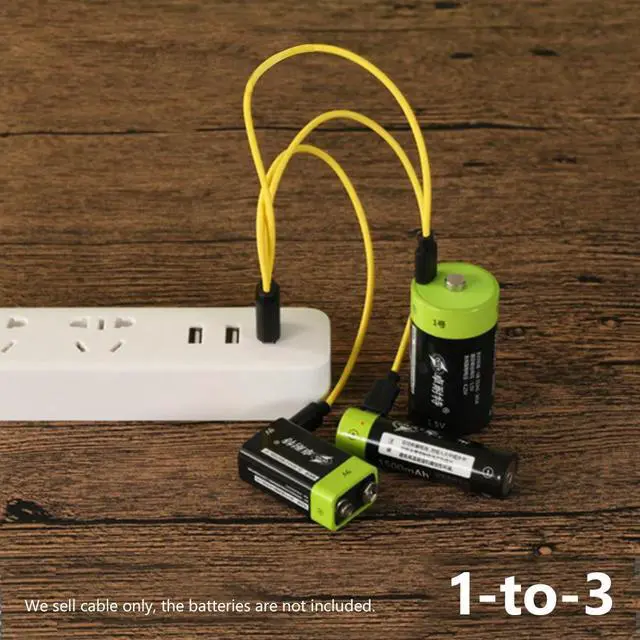Alt view image 4 of 5 - 4 in 1 Multi-function 25cm Rechargeable Battery Charging Cable 4 Micro USB Charging Cable for 18650 Battery for Android