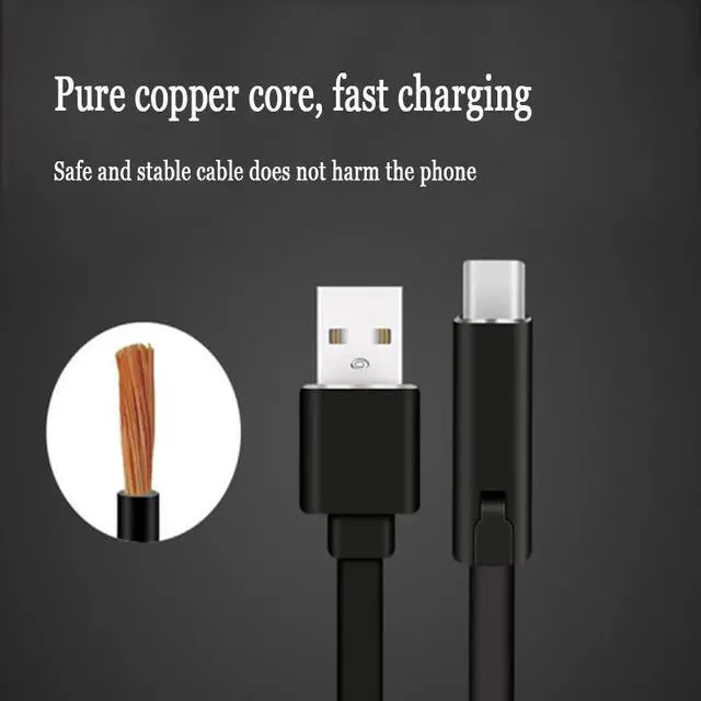 Alt view image 3 of 5 - Phone Charging Cable for iPhone Cutting Quiy Repair Charging Line fast USB Charging for Android Type C Mole phone