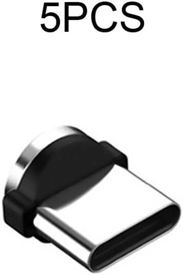 Alt view image 3 of 5 - 5pcs Magnetic Tips 360 Degree Rotation Aluminium Alloy Charging Cable Adapter Durable Replacement Parts Micro USB Type C