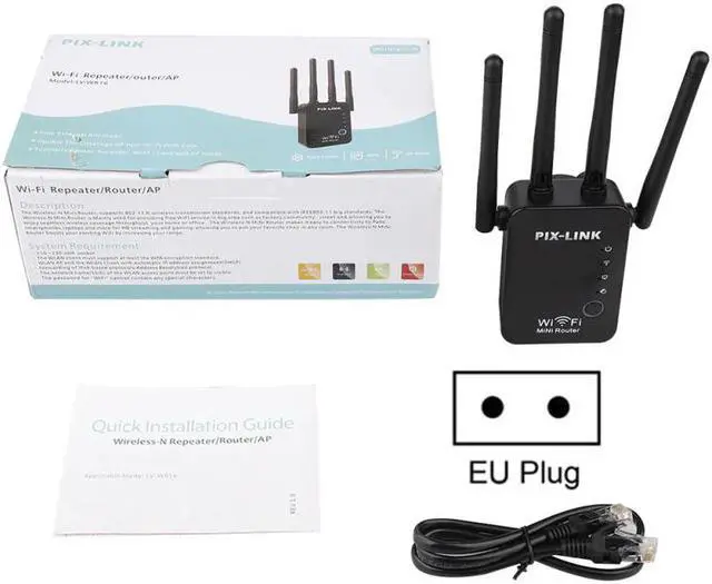 Alt view image 5 of 5 - 300Mbps Wireless Router Wifi Repeater Long Signal Range Extender Booster Antenna Amplifier Home network network extender