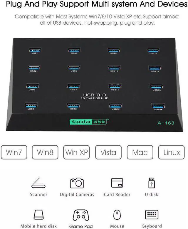Alt view image 2 of 5 - best desktop 16 ports USB 3.0 duplicator hub USB flash driver copier with free copy software
