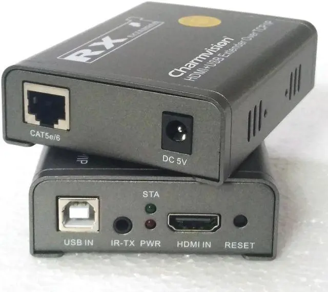 Alt view image 4 of 5 - IPKVM-120HU 120m IP USB  KVM Extender over TCP IP with IR remote control KVM via STP UTP cat5e cat6 cable
