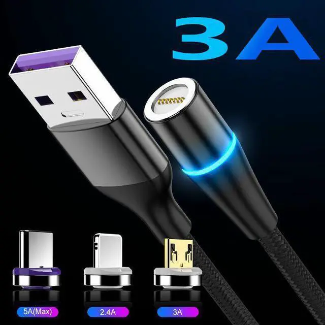 Alt view image 2 of 5 - LED Magnetic USB Cable Fast Charging Type C Cable Magnet Charger  Charge Micro USB Cable Mole Phone Cable USB Cord