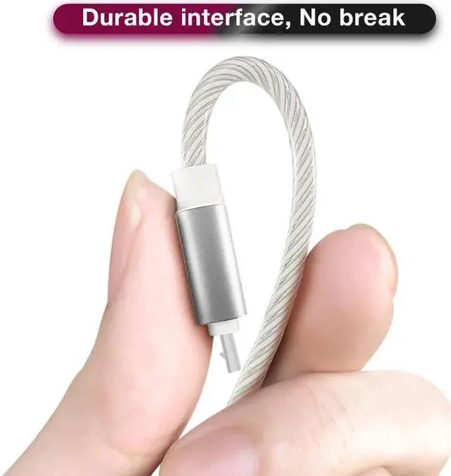 Alt view image 4 of 5 - Glow Flowing USB Cable Type C/Micro USB/8Pin Bright  Cable For  S10  Smart phone Charger Charging Wire Cord