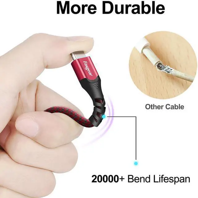 Alt view image 3 of 5 - 5A USB Type C Cable For  P30 40W Supercharge USB-C Charger Cable 1.8M Charger Wire for Android Phone