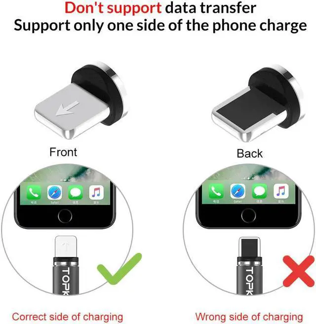 Alt view image 3 of 5 - AM23 LED Magnetic USB Cable,Magnet Charger & USB Type C Cable & Micro USB Cable & Mole Phone Cable foriPhone 11 X 8 7Plus