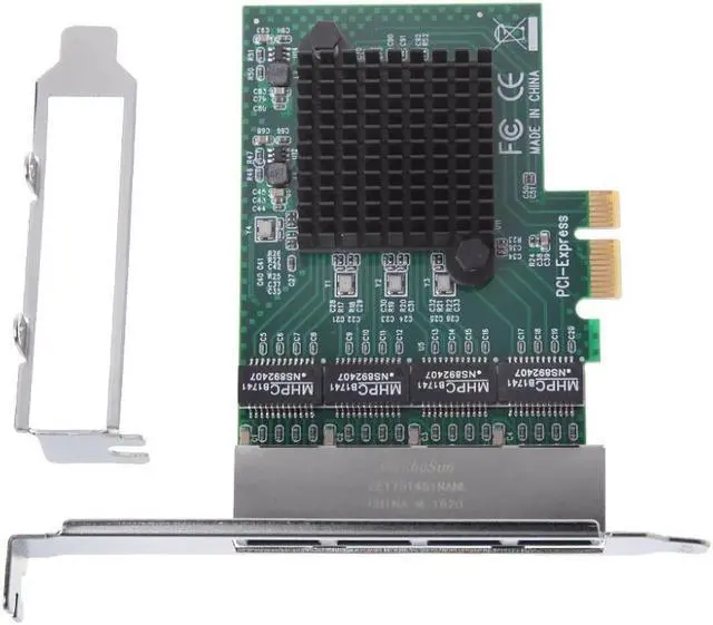 Alt view image 2 of 5 - PCI Express 10/100/1000M to 4 Port 4x Gigabit Card Ethernet Network Adapter