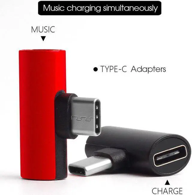 Alt view image 2 of 5 - audio cable earphone charger charges  c-type to type-c earphone adapter of -C converter