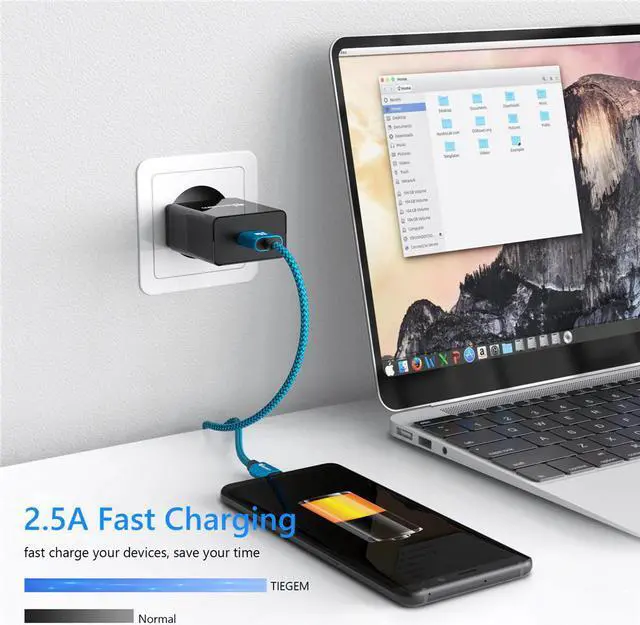 Alt view image 3 of 5 - USB Type C Cable for  6 5t Quick Charge QC3.0 USB C Fast Charging USB Charger Cable for  Galaxy S9 S8 Plus