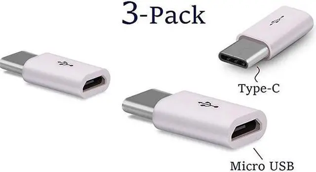 Alt view image 5 of 5 - 3Pack Otg Micro Usb To Type C Cable Adapter Usb Type-c Converter Adaptador for  S9 S8    Fast Charger
