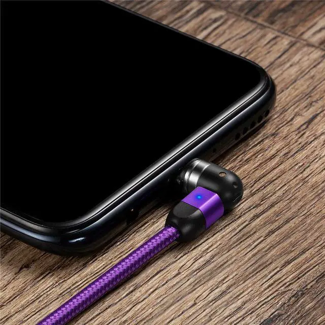 Alt view image 2 of 5 - 2020 New Design 360°/180° Rotation Fast Charging Magnetic Quick Charger Cable For IOS 6 8 X XS 11Type-c Micro USB USB-C 1M 2M