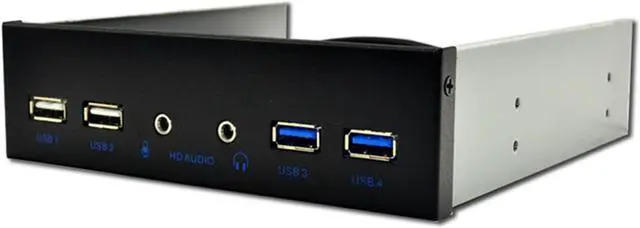 Alt view image 2 of 5 - 5.25 Inch Desktop Pc Case Internal Front Panel Usb Hub 2 Ports Usb 3.0 And 2 Ports Usb 2.0 With Hd Audio Port 20 Pin Connector
