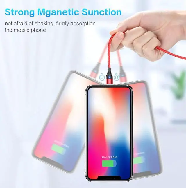 Alt view image 2 of 5 - 3A Magnetic USB Cable For iPhone Micro USB Type C Cable Fast Charging Magnet Charger Micro usb Cable For