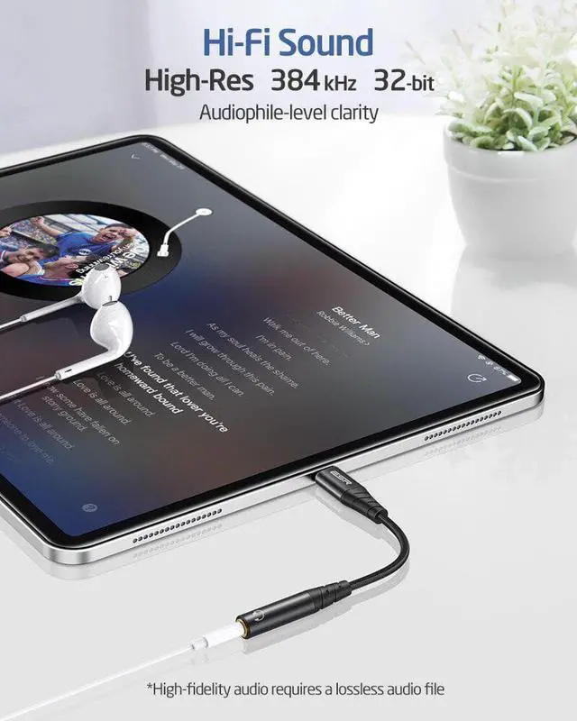 Alt view image 3 of 5 - USB C to 3.5mm AUX Headphones Adapter Audio Cable Type C 3.5 Jack Adapter For AUX Earphone Converter