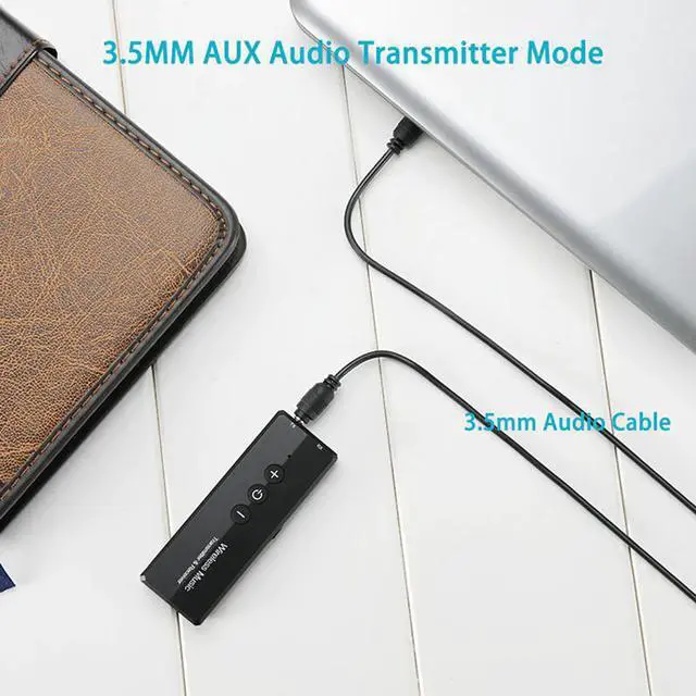 Alt view image 3 of 5 - Low Latency Wireless Adapter Bluetooth 5.0 Receiver TV Audio Transmitter For Speaker Headphones Stereo Music 3.5mm Jack