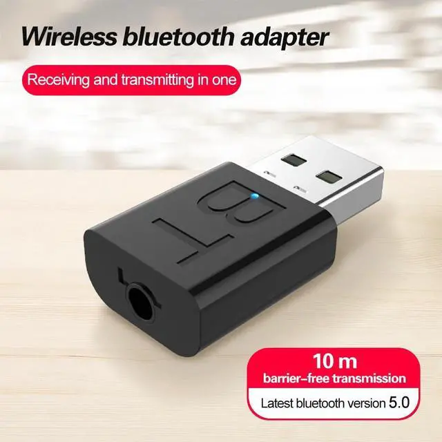 Alt view image 3 of 5 - 5.0 Adapter Transmitter Receiver for Car Headphones TV Audio Wireless Emitter AUX HIFI Stereo USB  Adapter