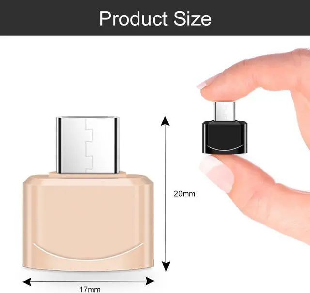 Alt view image 2 of 5 - 5Pcs OTG Type C Cable Adapter For   Note 10 9 S10 S9  Redmi MacBook LG  USB 3.0 Phone Charging Mini  Sync