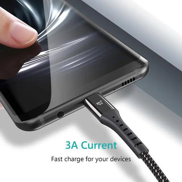 Alt view image 2 of 5 - USB Type C Cable USB-C 3A Fast Charging Type-C Cable Sync  Cable for  S8 S9 S10  mi9 note 7 8 9 cord
