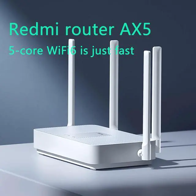 Alt view image 2 of 5 - Redmi Router AX5 Wifi 6 Mesh Gigabit 2.4G/5.0GHz Dual-Band Wireless Router Wifi Repeater 4 High Gain Antennas 256MB