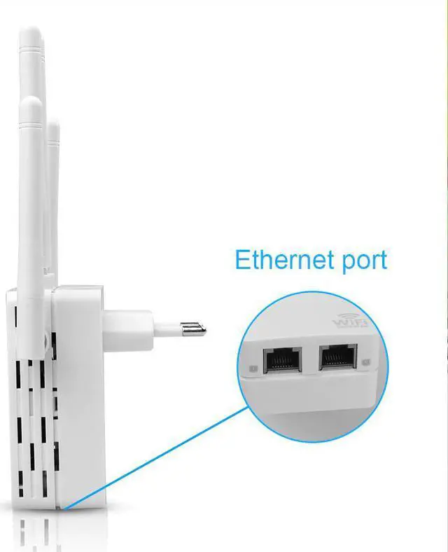 Alt view image 5 of 5 - 1200Mbps Dual-Band 2.4/5G Wireless Wifi Repeater Router 4Antenna Wi-Fi Range Extender Routers Home Network RJ45 Ethernet