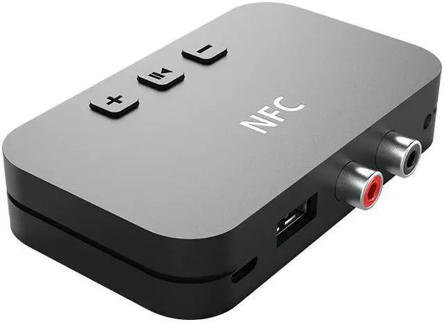 Alt view image 5 of 5 - 5.0 RCA Audio Receiver APTX LL 3.5mm 3.5 AUX Jack Music Wireless Adapter With Mic NFC For Car TV Speakers