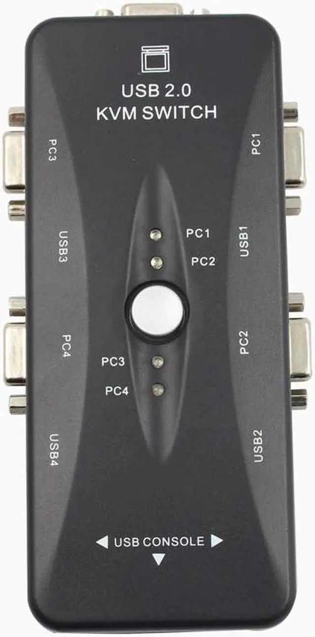 Alt view image 4 of 5 - Brand KVM Switches New 4-Port USB 2.0 KVM Switch Mouse/Keyboard/VGA Video Monitor 200MHz 1920x1440 Support SVGA VGA