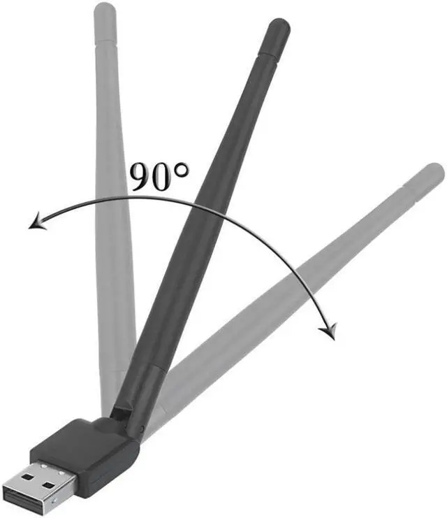 Alt view image 3 of 5 - USB 2.0 150Mbps WiFi Antenna MTK7601 Wireless Network Card  802.11b/g/n LAN Adapter with rotatable Antenna dropshipping