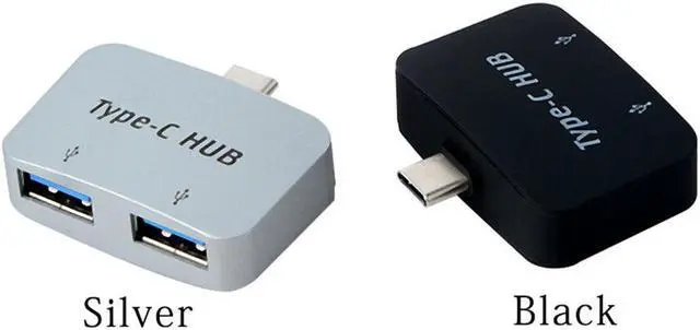 Alt view image 4 of 5 - USB3.1 Type-C to 2 Port Splitter USB 3.0 OTG Hub Plastic Adapter For Cell Phone PC Computer Tablet