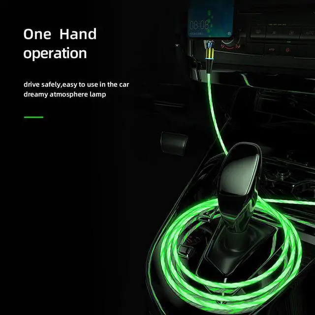 Alt view image 4 of 5 - LED Cable Magnetic USB Type C Fast Charging for  Mi 10 Ultra  S20 S10 Plus Note 20 Micro USB Tipo C Cable