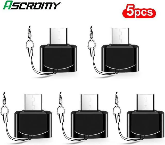 Main image of 5Pcs OTG Type C Cable Adapter For   Note 10 9 S10 S9  Redmi MacBook LG  USB 3.0 Phone Charging Mini  Sync