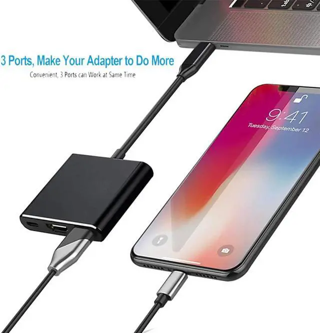 Alt view image 5 of 5 - 3.1 Type C To Grey -C 4K 3.0 Hub Adapter Cable For Apple#T3