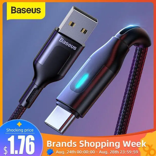 Main image of USB Type C LED Cable USB C Cable for  S20 S10 Quick Charge 3.0 USB C Cable Phone Cord Type C Cable LED Wire Code
