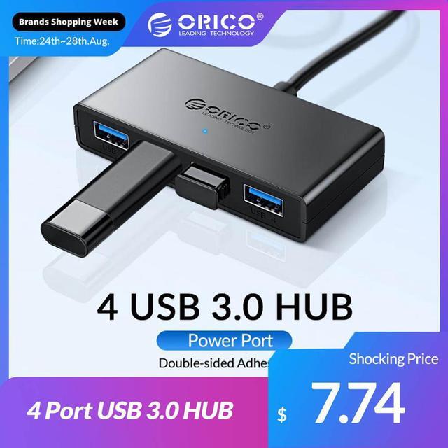 Main image of Mini USB 3.0 HUB 4 Port Power Supply OTG with Micro USB Power Interface for MacBook Laptop Tablet Computer OTG USB HUB