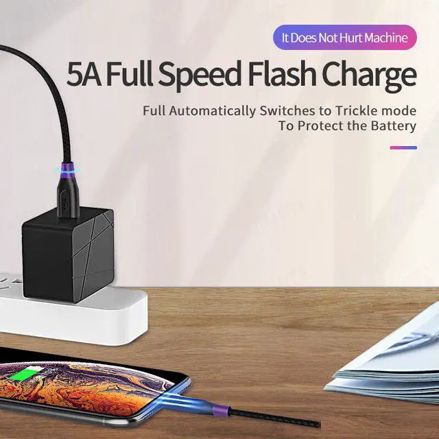 Alt view image 3 of 5 - 5A USB Type C Cable For  P40 Mate P30 Pro Supercharge Quick Charge 3.0 For  Poco F2 Pro Fast Charging Charger Wire