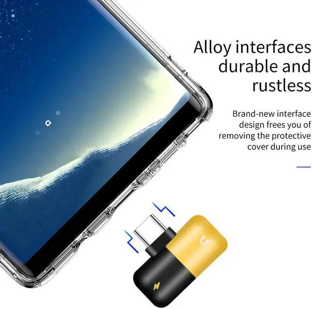 Alt view image 3 of 5 - 3.5mm Jack Headphones Adapter Type C Plug Charging Play Music Audio Earphone Type C USB Cable For Mi 8 Converter Adapter