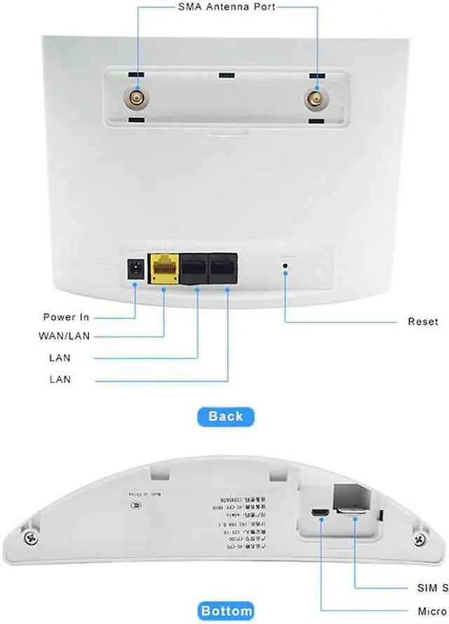Alt view image 3 of 5 - 300Mbps Wifi Routers 4G LTE CPE Mobile Router with LAN Port Support SIM card Portable Wireless Router WiFi Router