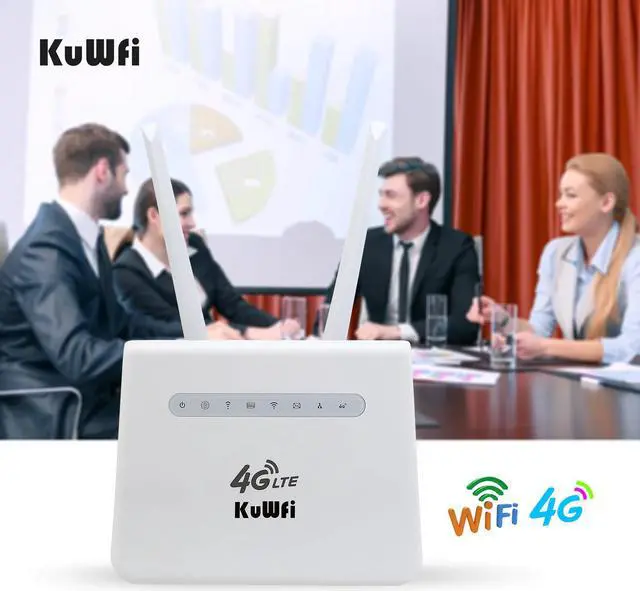 Alt view image 5 of 5 - 4G Wifi Router 150Mbps LTE CPE  CAT4 4G SIM Card Router Mobile Wifi Hotspot Support 4G to LAN Port 32 WiFi Users