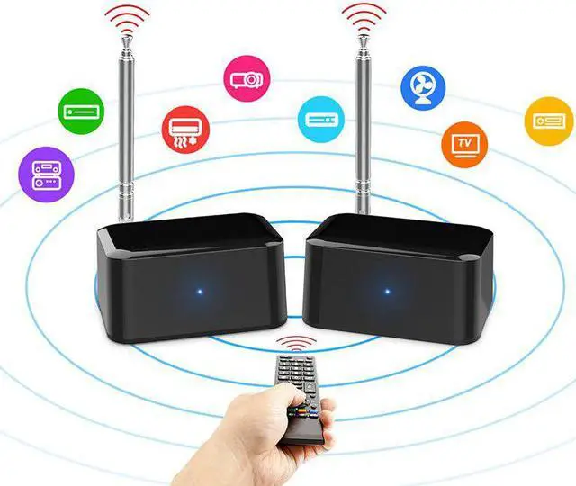 Main image of 433MHz Wireless Audio Adapter Transmitter Receiver Remote Control IR Extender Repeater  for DVD DVR IPTV