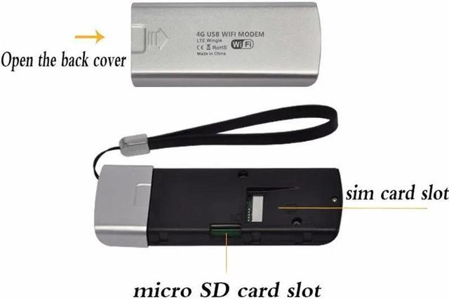 Alt view image 5 of 5 - 4G USB Wifi Router Unlocked Pocket Network Hotspot FDD LTE  EVDO Wi-Fi Routers Wireless Modem with SIM Card Slot