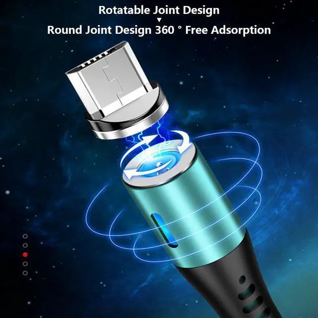 Alt view image 3 of 5 - 1 Meter Silicone Magnetic USB Cable Charger Fast Charging Magnet Charge Wire Cord For IPhone Android TXTB1