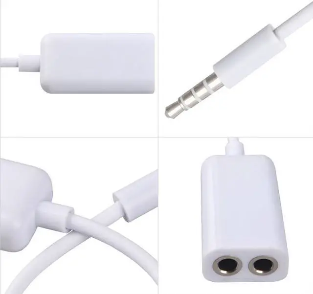 Alt view image 4 of 5 - 3.5mm 1 Male to 2 Female Port Audio Stereo Jack Headphone Splitter Cable Adapter For  E7, A8 Max, R7, A5, A8 Earphone