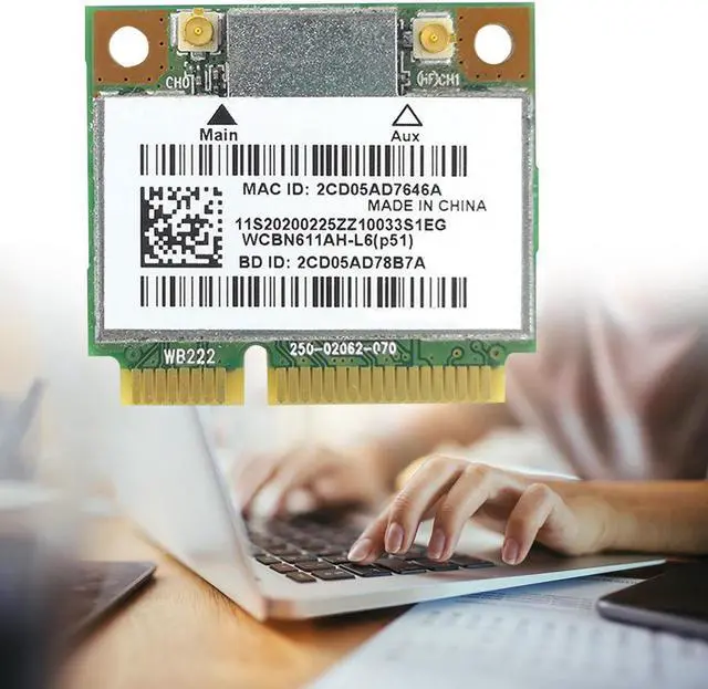 Alt view image 5 of 5 - 150Mbps Network Wireless Card Bluetooth 3.0 High Speed Low Latency Portable Laptop Adapter Mini PCIE Interface WIFI Small