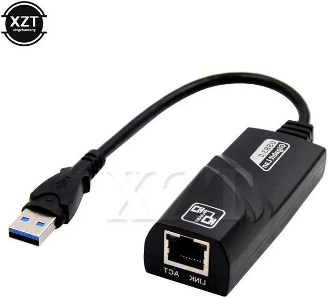 Main image of 1PCS USB 3.0 10/100/1000Mbps Gigabit Ethernet RJ45 External Network Card LAN adapter For Windows 8 7 windows XP Vista