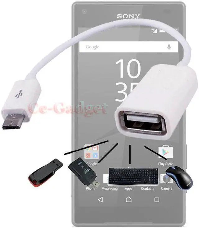 Main image of USB 2.0 OTG Cable Adapter for Sony Xperia Z5 Premium/Z4/Z3/Z3v/Z3 Mini/ Z2a/Z1s Z2 for LG G4 3 2  USB Host Converter
