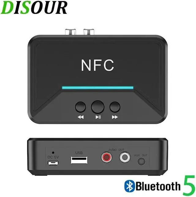 Main image of 5.0 Bluetooth Receiver Smart NFC A2DP RCA AUX 3.5MM Jack Wireless Adapter Suppotr USB Play For CAR Home Speaker Headphone