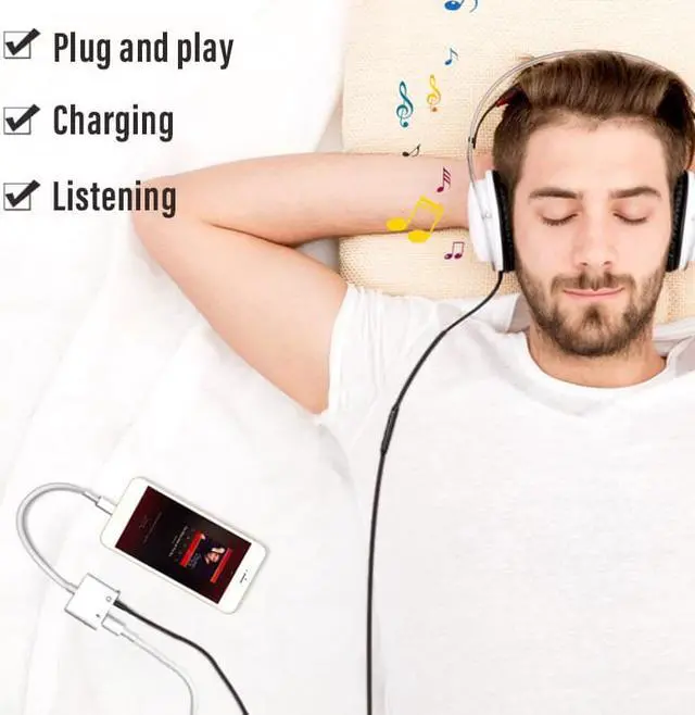 Alt view image 5 of 5 - Dropshipping For iPhone Adapter 2 in 1 For  iPhone 11 XS 7 8 IOS 12 3.5mm Jack Earphone Adapter Aux Cable Splitter