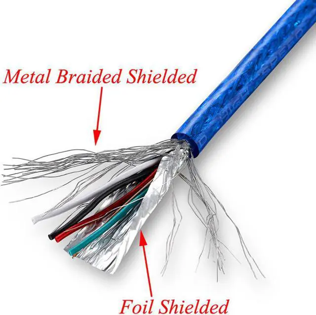 Alt view image 5 of 5 - 2.0 Type A to Mini 5Pin Male  Cable 30cm  150cm 5m Mini 5P  Cabllde Foil+Braided Shieing  cable  Interference