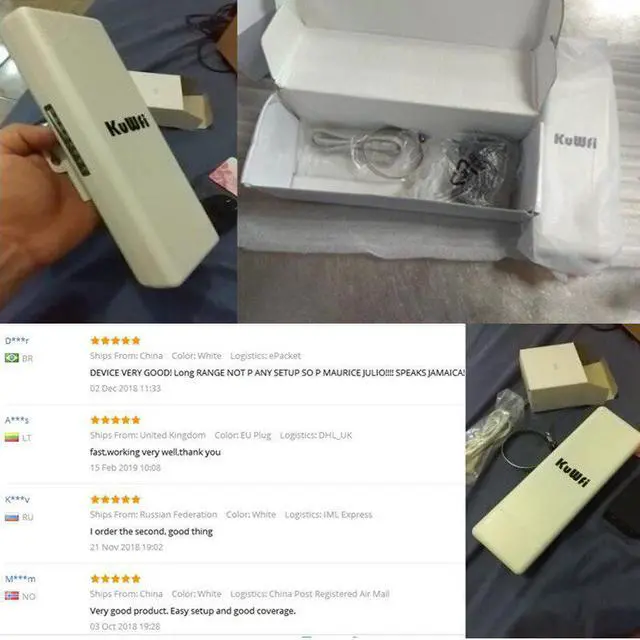 Alt view image 2 of 5 - 2KM Wireless Outdoor CPE WIFI Router 5.8G 450Mbps Access Point AP Router 1000mW WIFI Bridge WIFI Repeater WIFI Extender